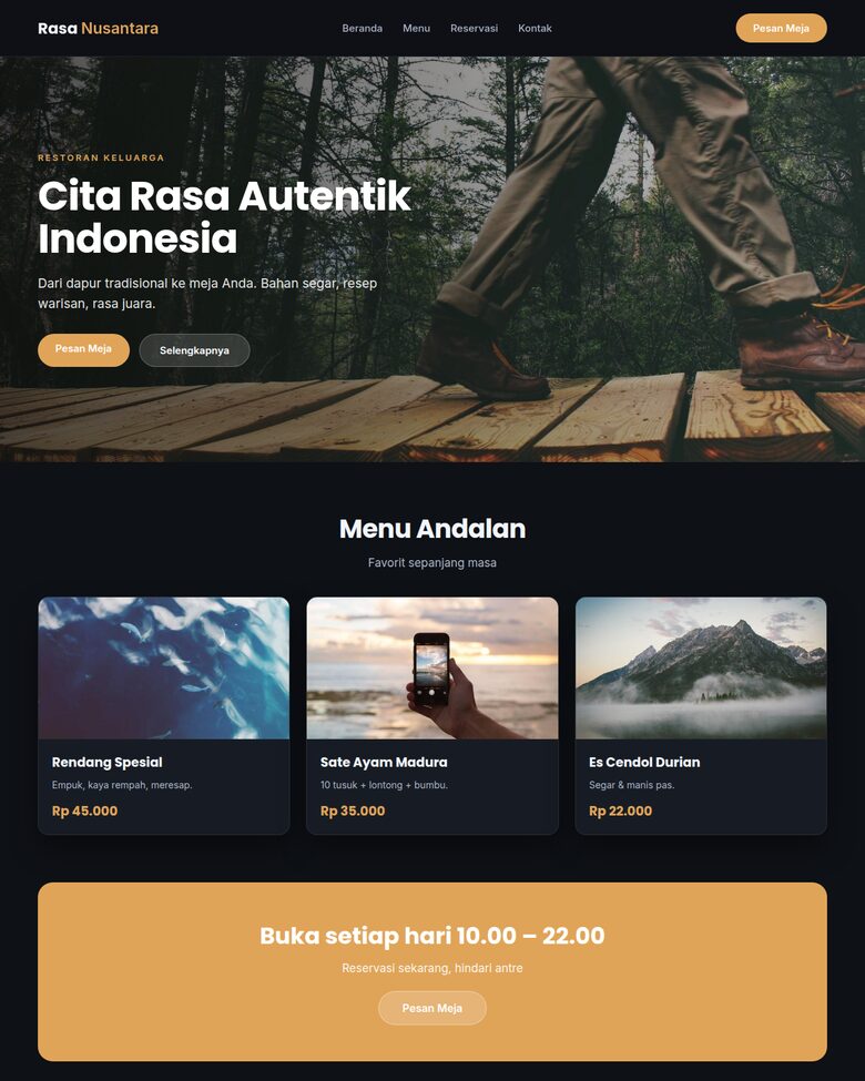Website Restoran
